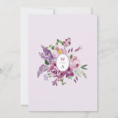 Floral Lavender Save the Date (Rückseite)
