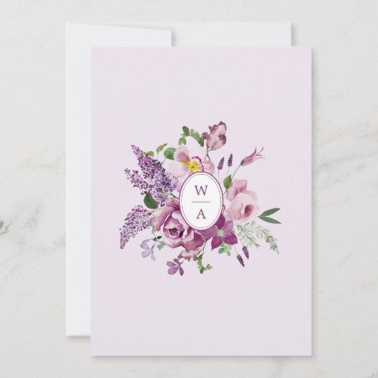 Floral Lavender Save the Date (Rückseite)