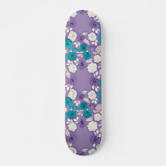 Floral Lavender Skateboard (Vorne)