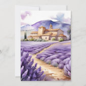 Floral Lavender Wedding Einladung (Rückseite)