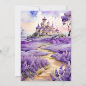 Floral Lavender Wedding Einladung (Rückseite)