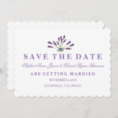 Floral Lavender Wedding speichern das Datum Save The Date (Vorne/Hinten)