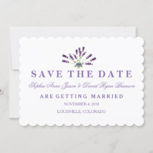 Floral Lavender Wedding speichern das Datum Save The Date