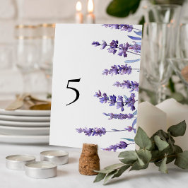 Floral Lavender Wedding Tischnummer