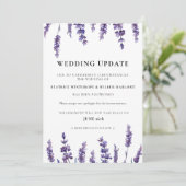 Floral lavender wedening Ankündigung (Stehend Vorderseite)