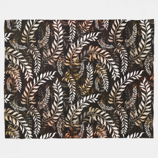 Floral Leaf Fleecedecke (Vorderseite (Horizontal))