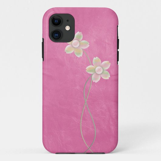 Floral Leather Case-Mate iPhone Hülle (Rückseite)