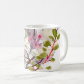 Floral Leaves Art – Elegant Flowers and Botanical Kaffeetasse (VorderseiteRechts)