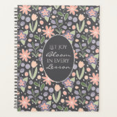Floral Lehrerplaner - Let Joy Bloom Design Planer (Vorderseite)