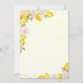 Floral Lemon Birthday Photo Dankeskarte (Rückseite)