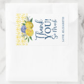 Floral Lemon Brautparty Vielen Dank Rechteckiger Aufkleber (Tasche)