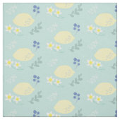 Floral Lemon Muster Minze Green Stoff (Muster)