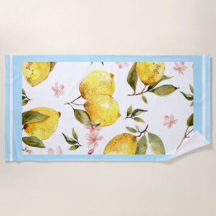 Floral Lemon Toskana Style Strandtuch