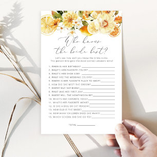 Floral Lemon Wer kennt das beste Spiel der Braut