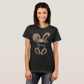 Floral Leopard Granny Bunny Ostermütterstag T-Shirt (Vorne ganz)