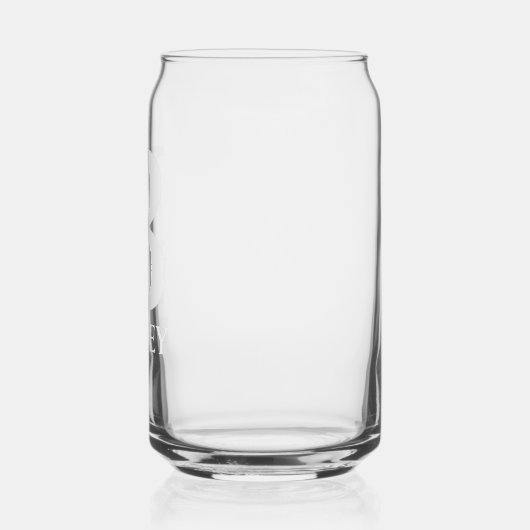 Floral Letter B Monogramm Personalisiert Name Weiß Dosenglas (Links)