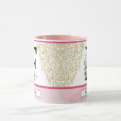 Floral Letter F – Personalized with Name Coffe Mug Tasse (Zentrum)