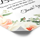 Floral "Letters to the Bride" Bridal Shower sign Poster (Ecke)