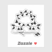 Floral-Libra-Astrologie Aufkleber (Blatt)