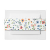 Floral Liebe Bauchband Einladungsbanderole (Vorderseite Beispiel)