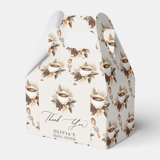 Floral Liebe bricht Brautparty Vielen Dank Geschenkschachtel (Vorderseite)