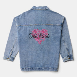 Floral Liebe Heart Denim Jacket Jeansjacke