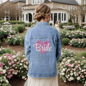 Floral Liebe Heart Denim Jacket Jeansjacke