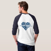 Floral Liebe Herzstück T - Shirt (Schwarz voll)