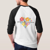 Floral Liebe Herzstück T - Shirt (Rückseite)