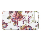 Floral Liebe Live Laugh iPhone Case (Rückseite (Horizontal))