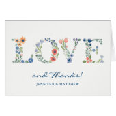 Floral LIEBE Vielen Dank (Vorderseite (Horizontal))