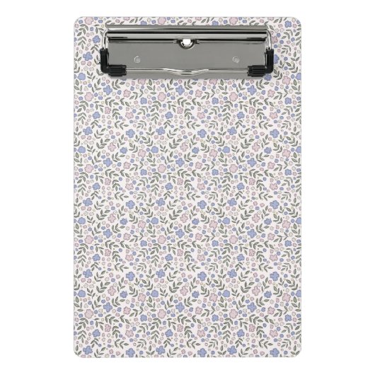 Floral Light Pink Mini Clipboard Klemmbrett (Vorderseite)