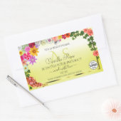 Floral Light Yellow Product Labels Monogram Logo Rechteckiger Aufkleber (Umschlag)