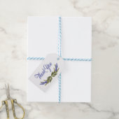 Floral Lila Danke Ihnen Lavender Blume Geschenkanhänger (Mit Garn)