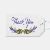 Floral Lila Danke Ihnen Lavender Blume Geschenkanhänger (Vorderseite (Horizontal))