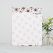 Floral Lila Garden Blume Foto Kundenspezifische Ad Briefkopf (Stehend Vorderseite)