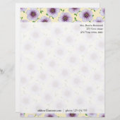 Floral Lila Garden Blume Foto Kundenspezifische Ad Briefkopf (Vorne/Hinten)