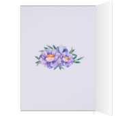 Floral Lila Glitzer Babydusche Vielen Dank (Innen (Links))