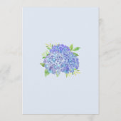 Floral Lila Hydrangea Bouquet Brautparty Einladung (Rückseite)