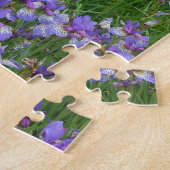 Floral Lila Iris Garden Puzzle (Seite)