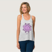 Floral Lila Mandala Tank Top (Vorderseite Vollansicht)