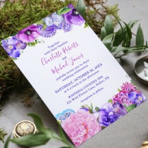 Floral Lila Paisley Watercolor Wedding