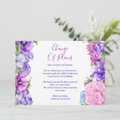 Floral Lila Paisley Wechsel der Pläne Aufschub Ankündigung (Stehend Vorderseite)
