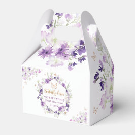 Floral lila Schmetterling Baby Dusche Box Geschenkschachtel