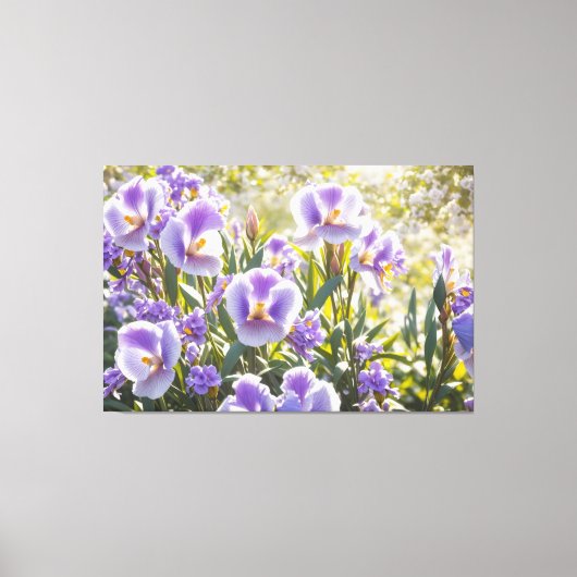 *~* Floral Lila TV2 Stretched Canvas Print Leinwanddruck (Vorderseite)