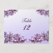 Floral Lilac Blume Hochzeit Tischnummer (Vorderseite)