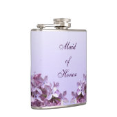 Floral Lilac Blume Hochzeit Trauzeugin Flachmann (Rechts)
