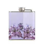 Floral Lilac Blume Hochzeit Trauzeugin Flachmann (Rückseite)