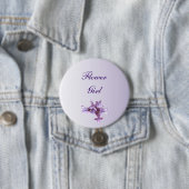 Floral Lilac Blume Hochzeitsblume Mädchen Button (Beispiel)