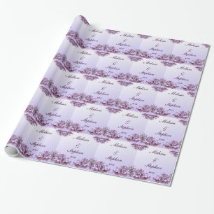 Floral Lilac Blume Hochzeitszettel Geschenkpapier